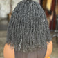 Sister Locs Frontal Wig | 10/12 Inch Ready to Ship | Black with Grey Mix