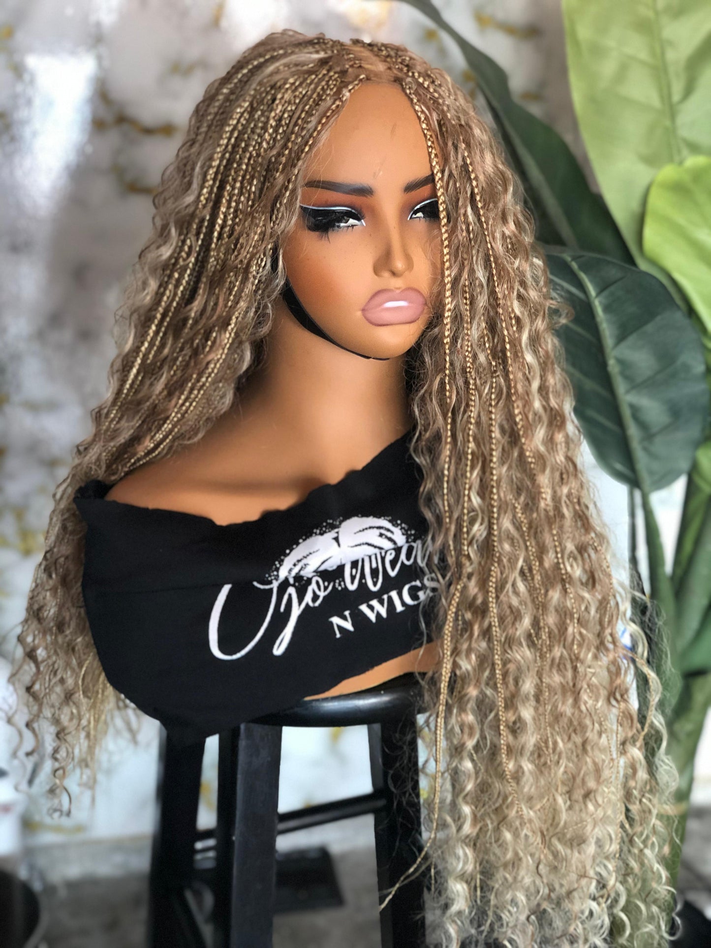 Custom Made to Order Boho Wig | 24" Closure | Blonde & Color 30 Mix