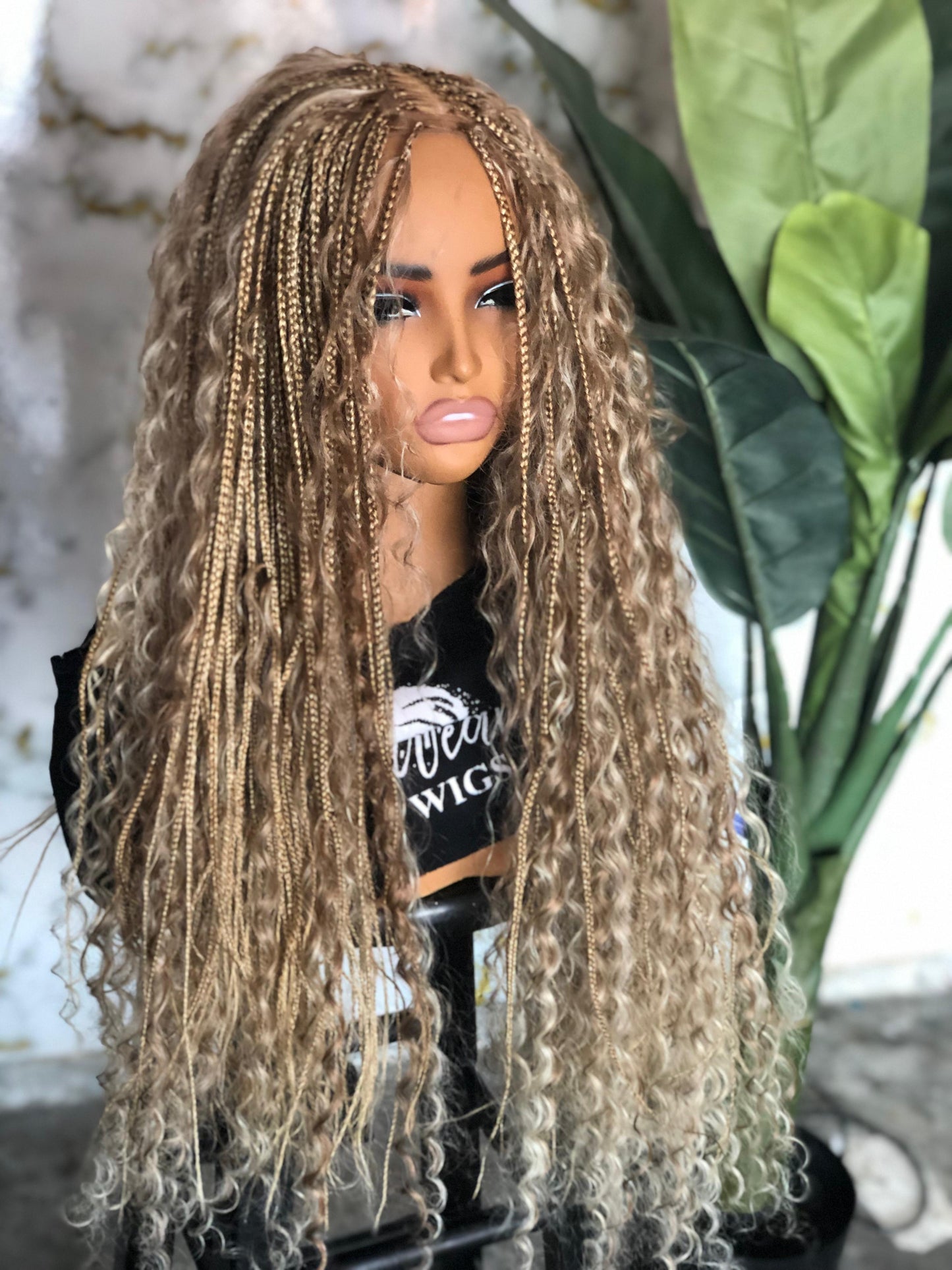 Custom Made to Order Boho Wig | 24" Closure | Blonde & Color 30 Mix