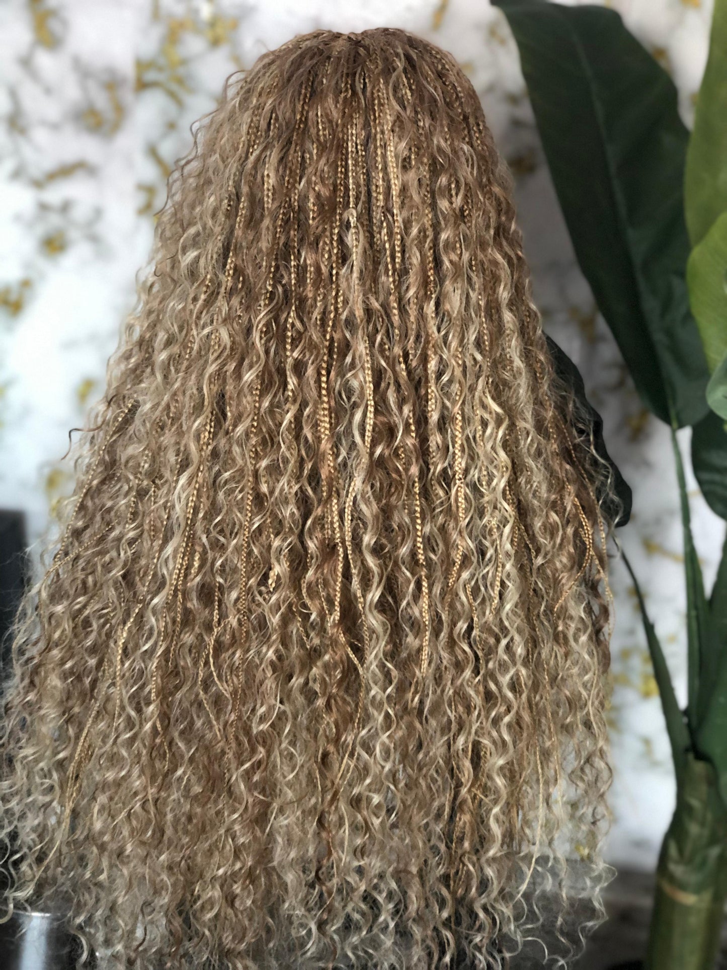 Custom Made to Order Boho Wig | 24" Closure | Blonde & Color 30 Mix