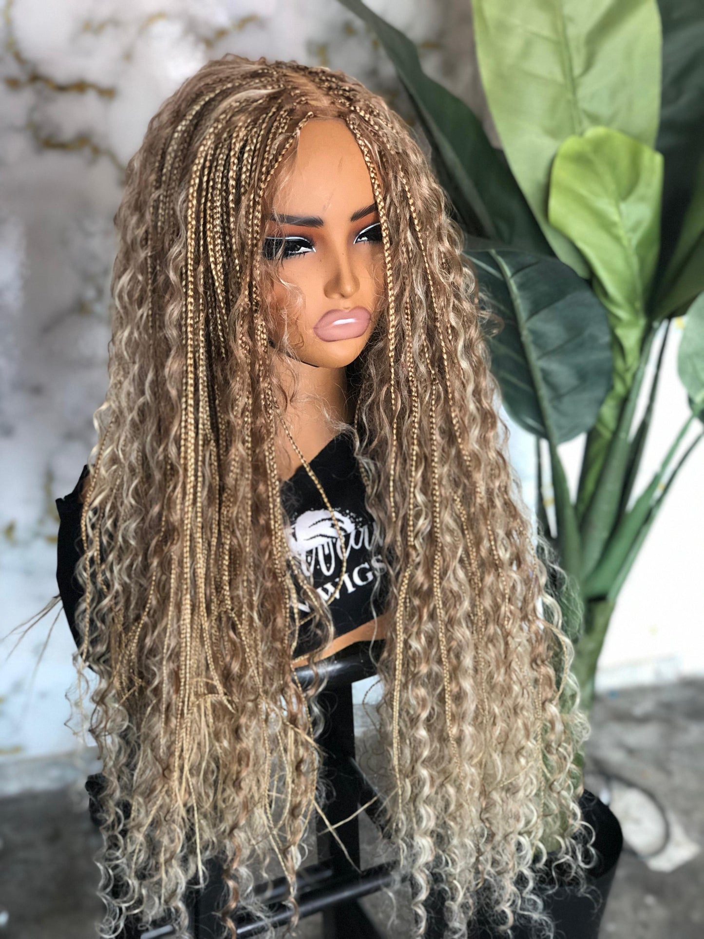 Custom Made to Order Boho Wig | 24" Closure | Blonde & Color 30 Mix