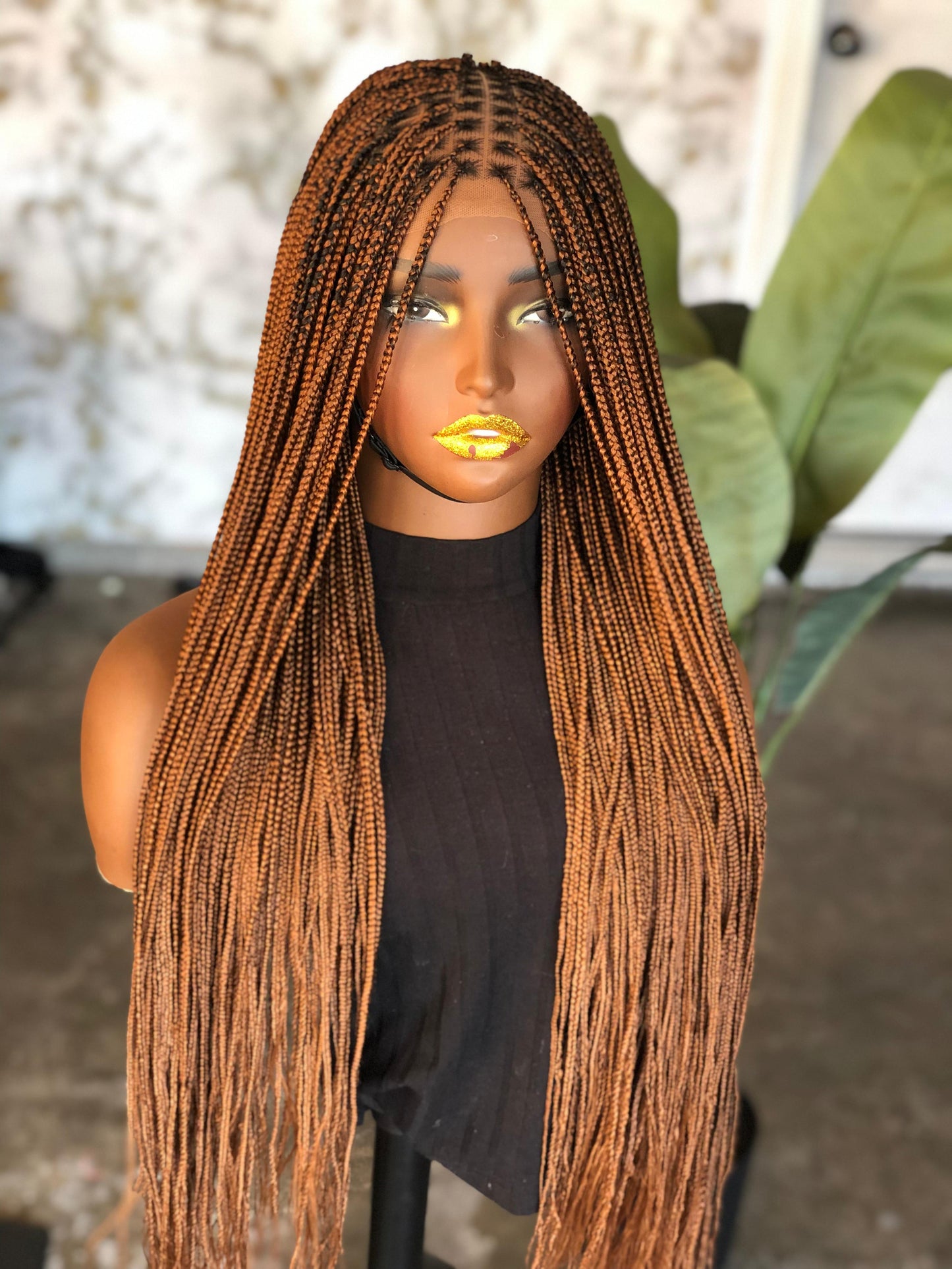 Made to order 24/26" Knotless Unit: Rooted Color 30 Closure Wig