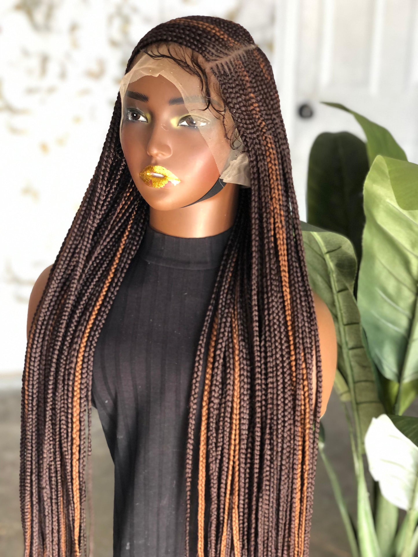 Full Lace Unit: Extra Long 28" Cornrows | color 30/33 made to order