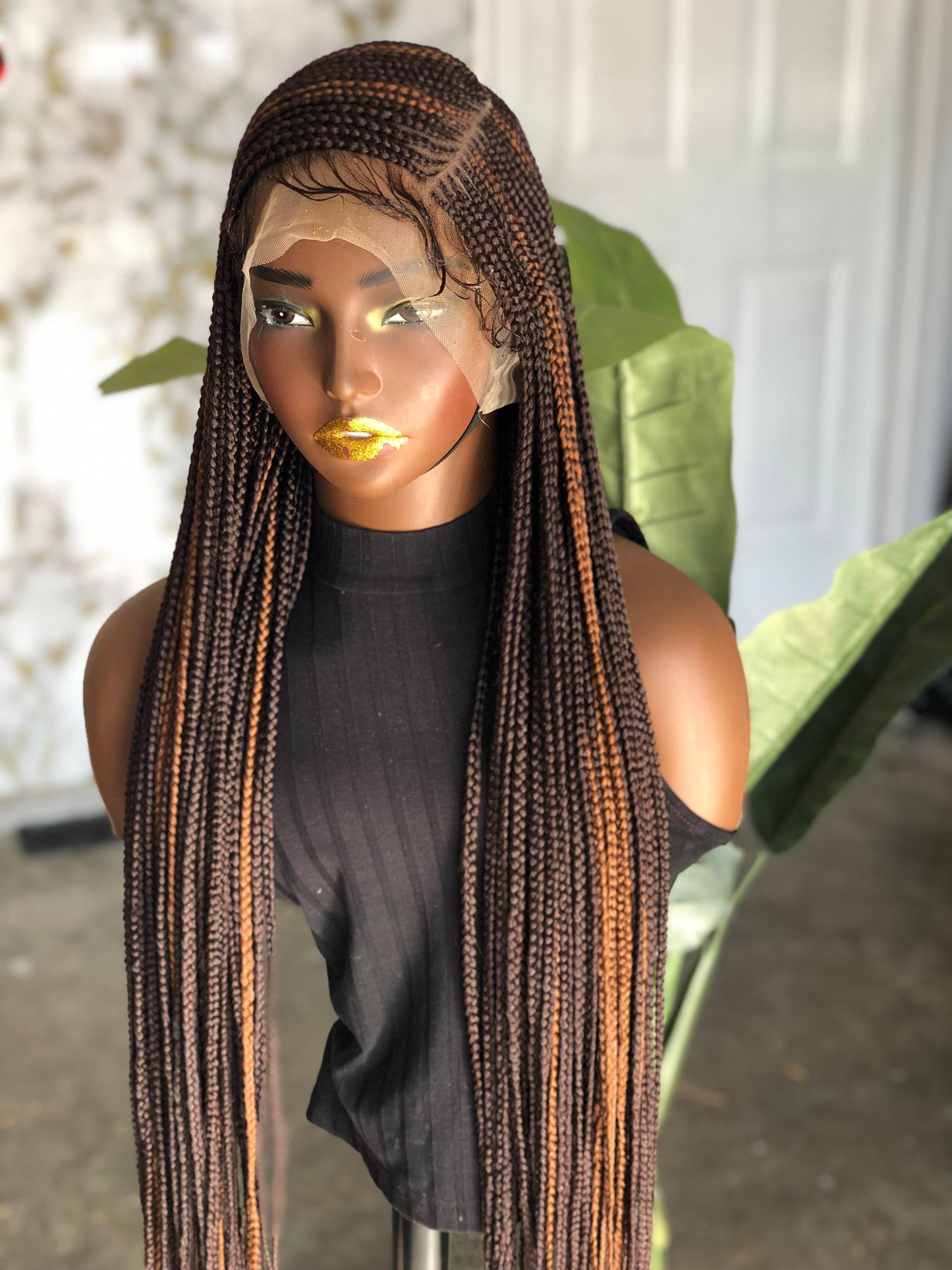 Full Lace Unit: Extra Long 28" Cornrows | color 30/33 made to order
