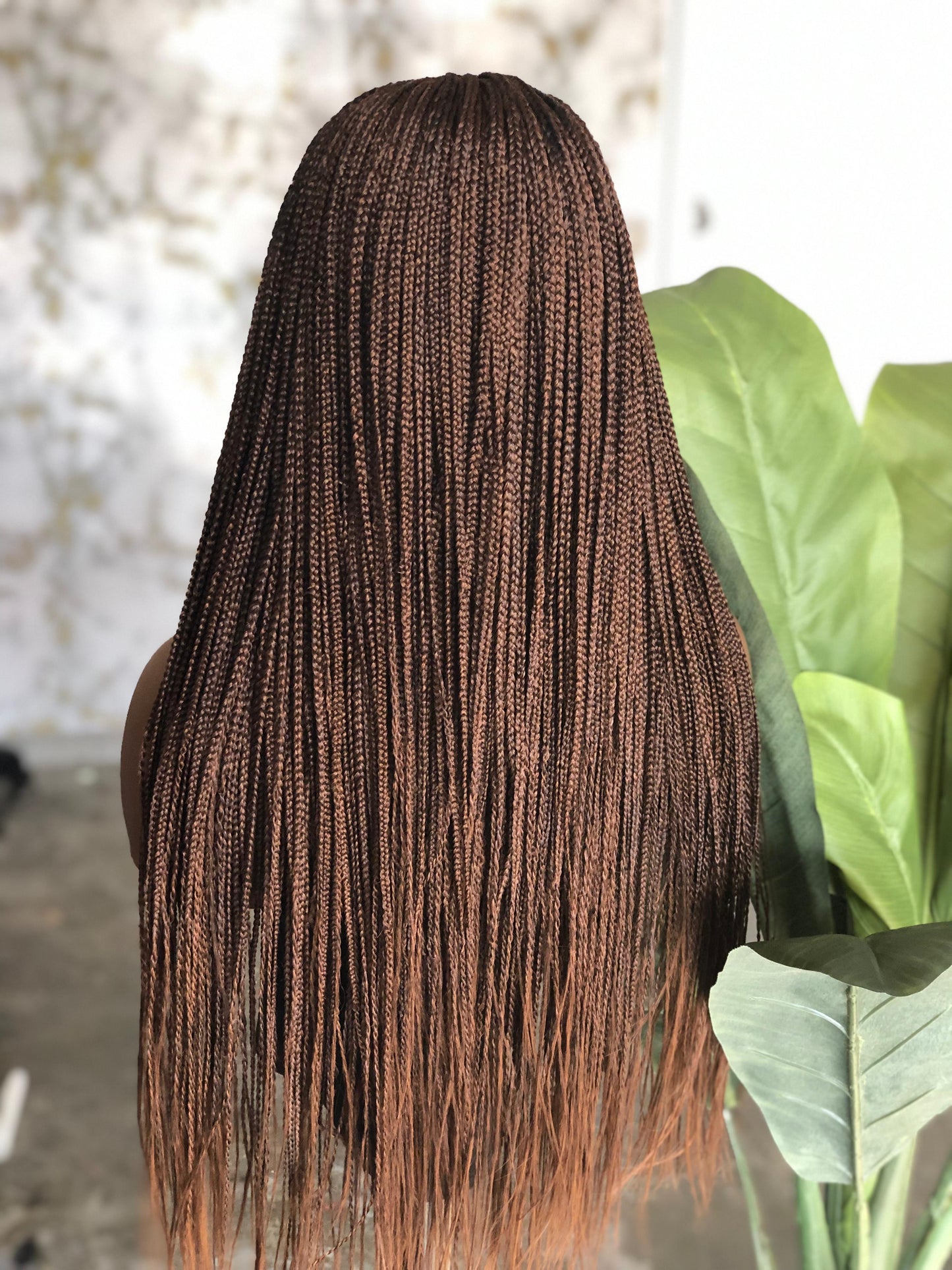 Made to Order: Knotless Unit: 22" Glueless Closure Braided Wig