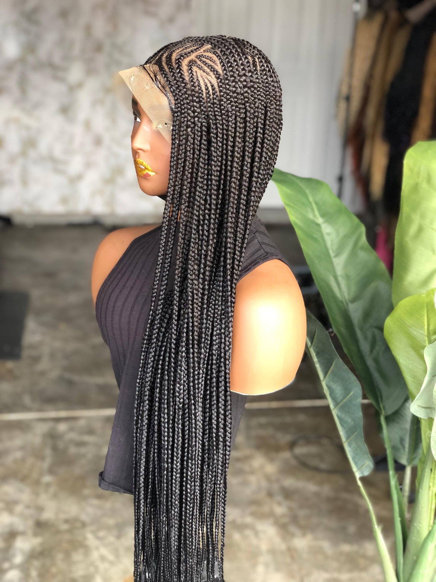 Made-to-Order Natasha: Professional Side-Swept Braids | Full Lace Luxury