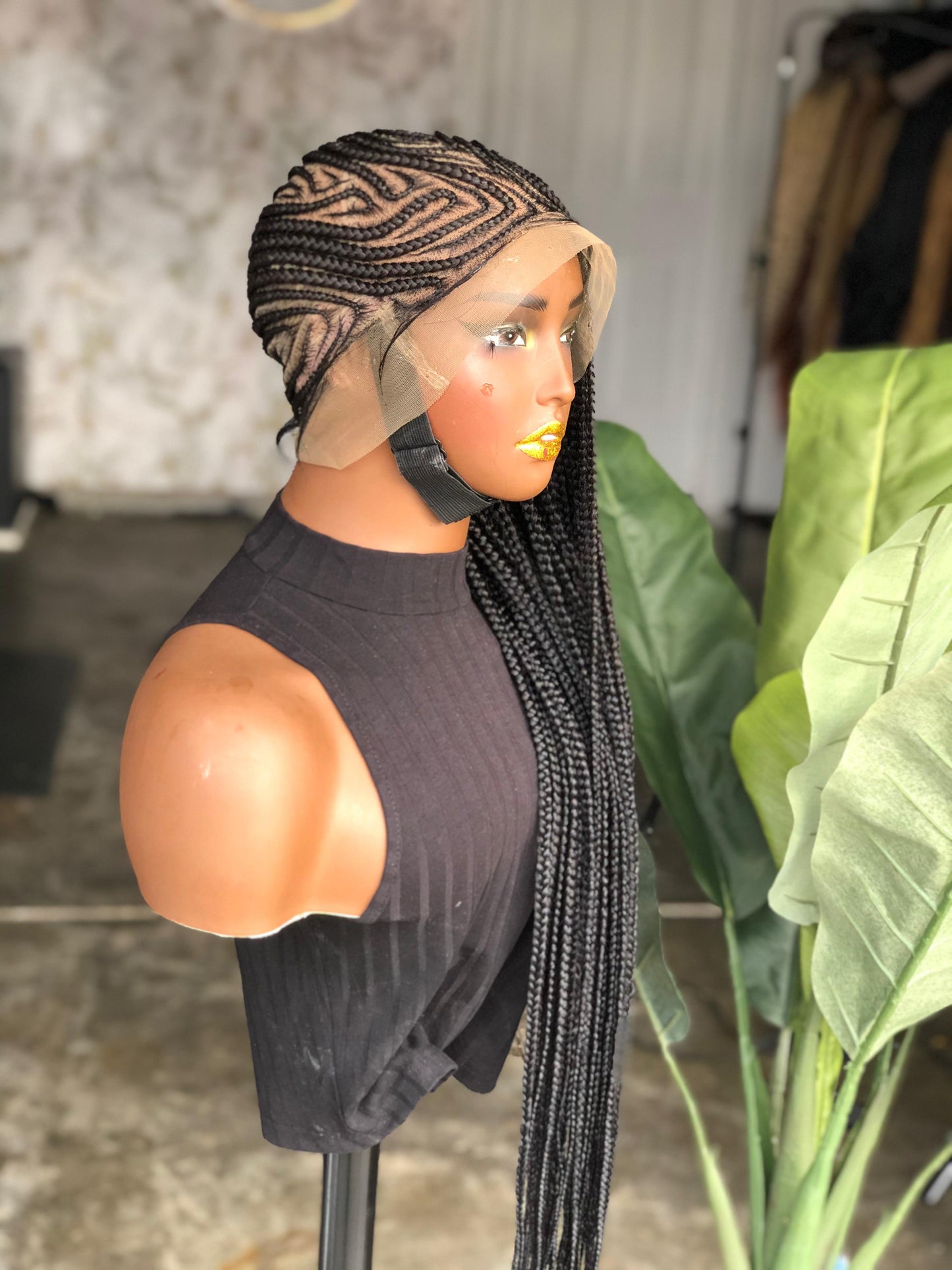 Made-to-Order Natasha: Professional Side-Swept Braids | Full Lace Luxury