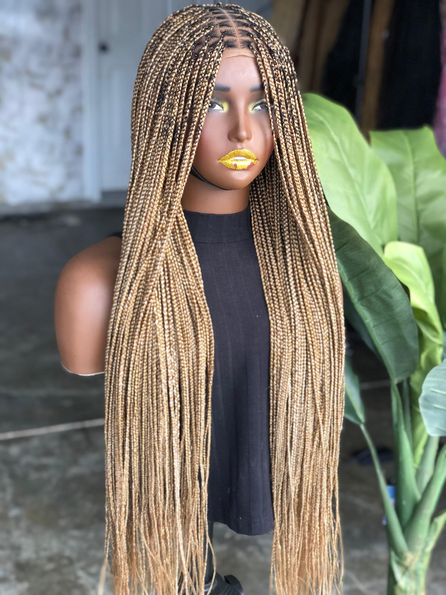 Made to order Knotless Unit: Extra Long 28" Glueless Closure Wig