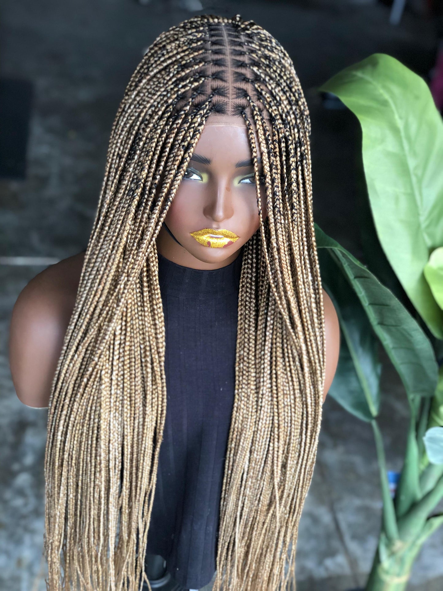 Made to order Knotless Unit: Extra Long 28" Glueless Closure Wig