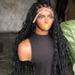 Human Hair Lace Frontal Locs | 28-Inch Made to Order | Natural Black