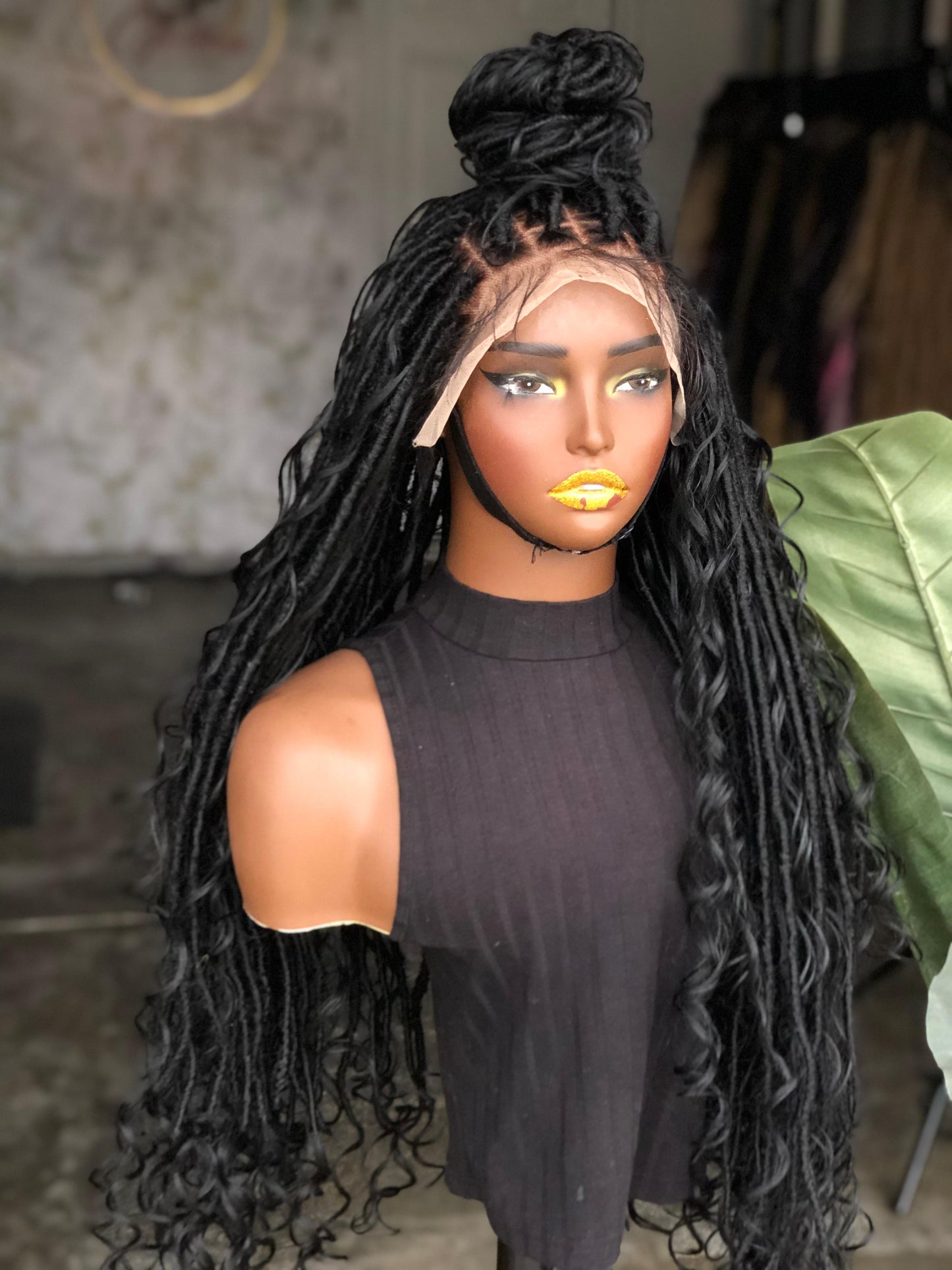 Human Hair Lace Frontal Locs | 28-Inch Made to Order | Natural Black