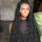 Human Hair Lace Frontal Locs | 28-Inch Made to Order | Natural Black