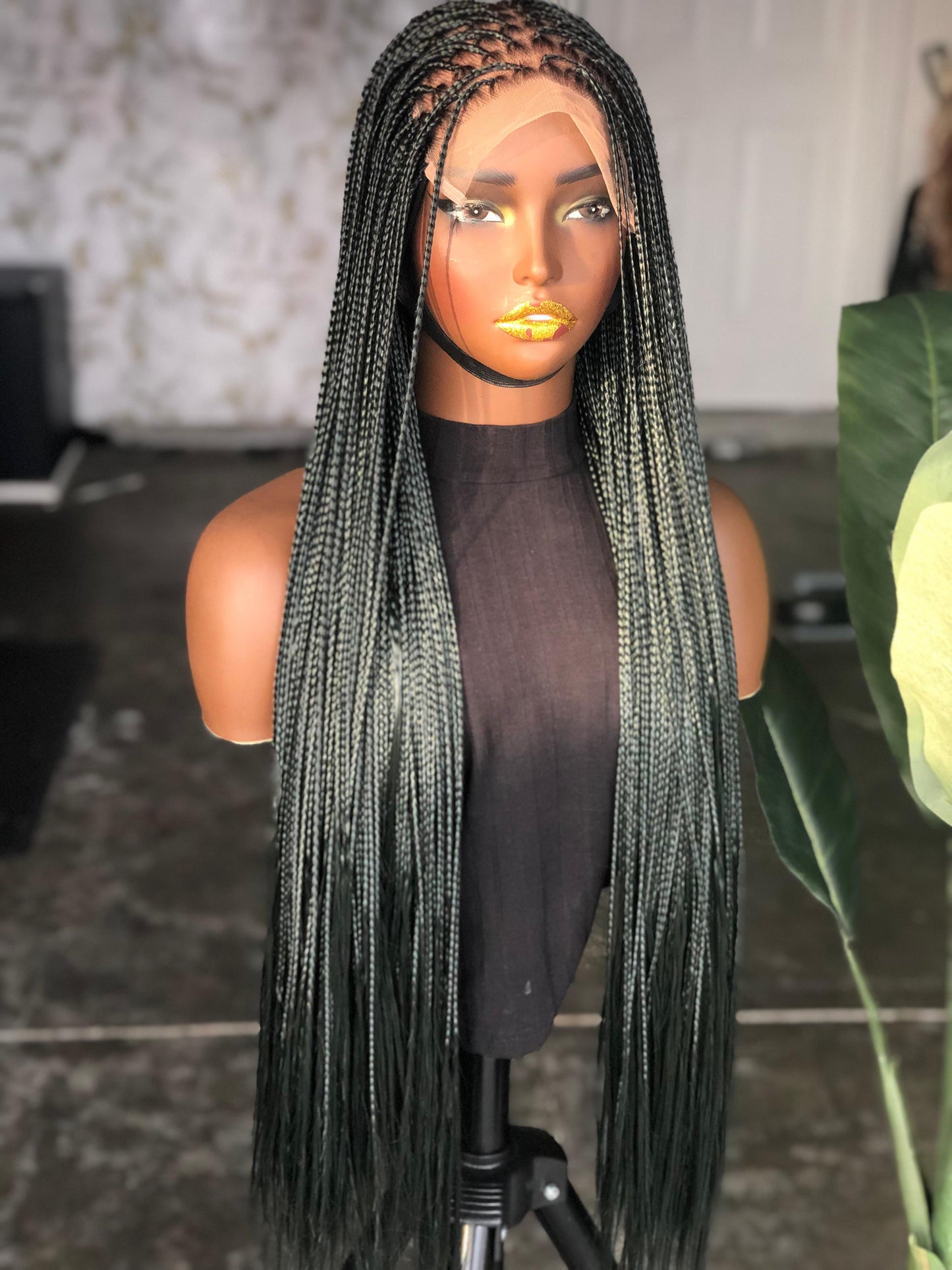 Ready-to-Ship Mint Green: 30-Inch Bone Straight 8x8 Closure