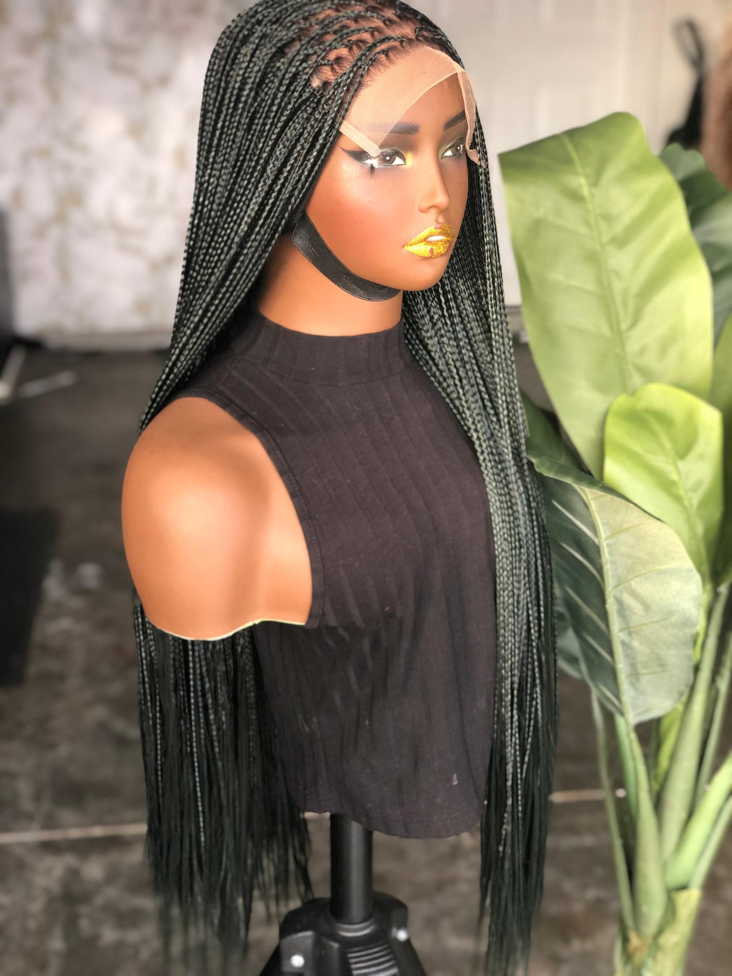 Ready-to-Ship Mint Green: 30-Inch Bone Straight 8x8 Closure