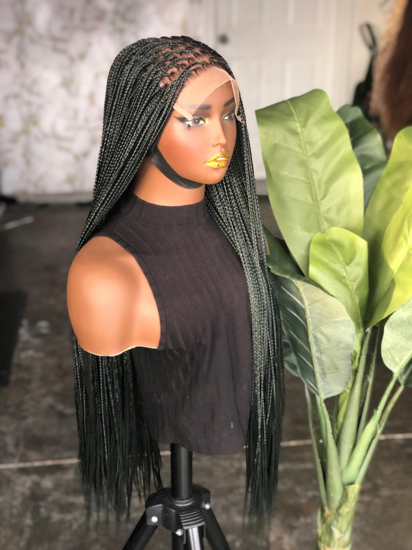 Ready-to-Ship Mint Green: 30-Inch Bone Straight 8x8 Closure