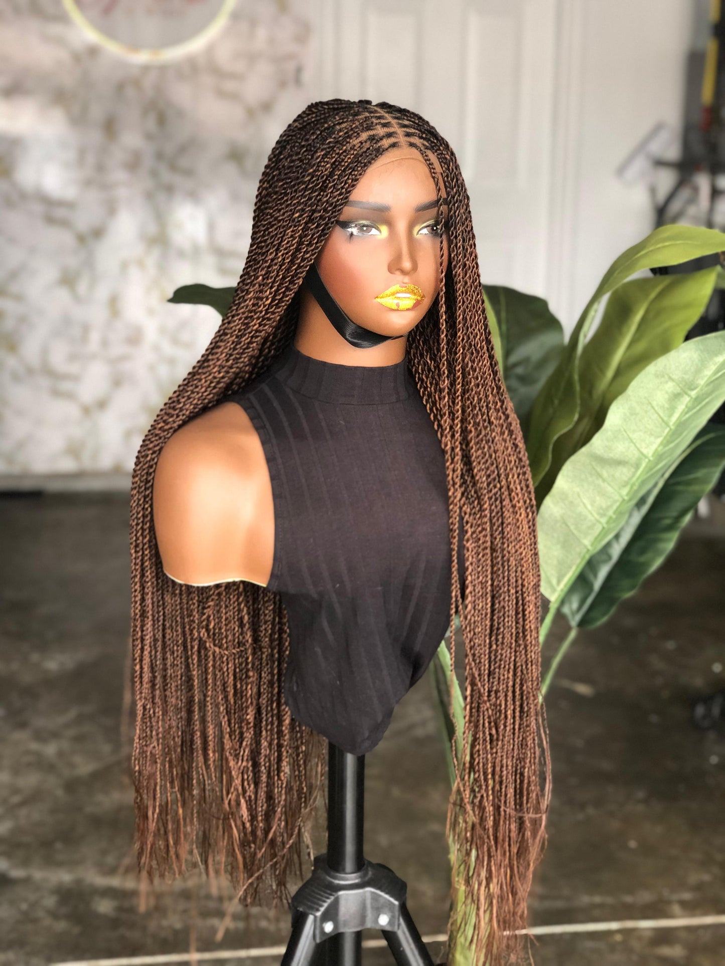 Made to Order Micro Twists: 30-Inch Knotless Braid Wig in Color 33/30
