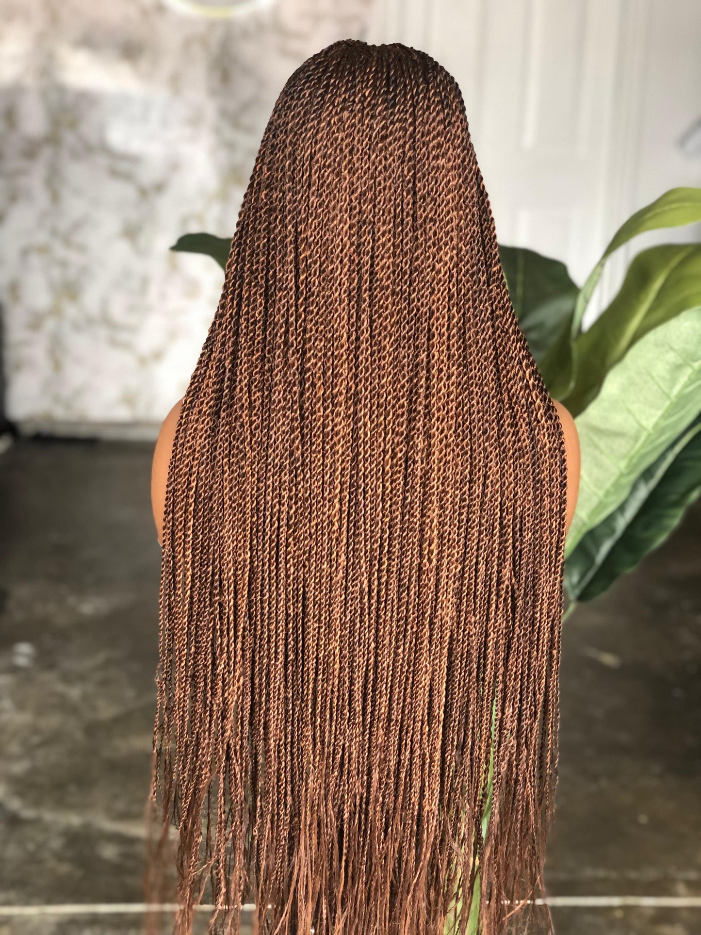 Made to Order Micro Twists: 30-Inch Knotless Braid Wig in Color 33/30