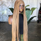 Made to Order Cornrow Hybrid: 30" Bone Straight Glueless Closure Wig