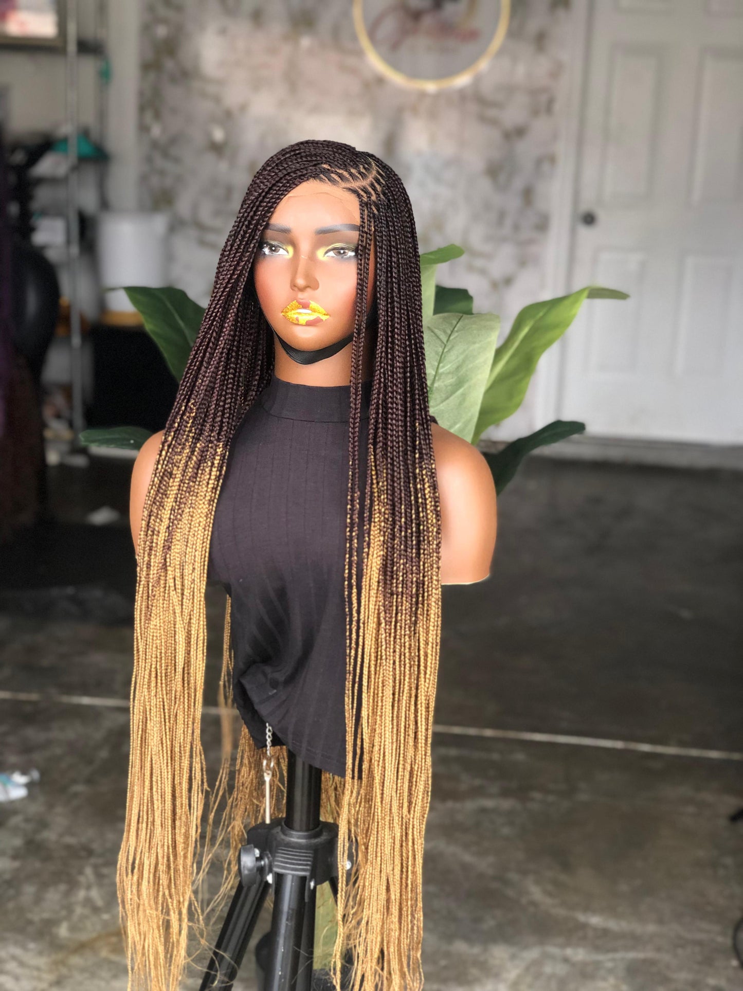 30" Side-Part Knotless Unit | Mixed 33/27 Copper Blonde | Made to Order