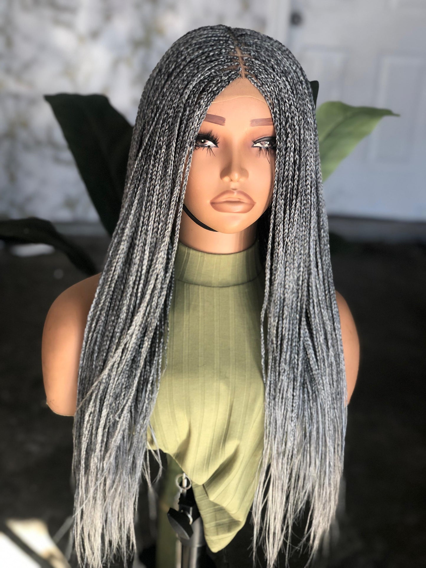 Salt & Pepper Micro Unit | 20-22 Inch Closure Wig | Made to Order
