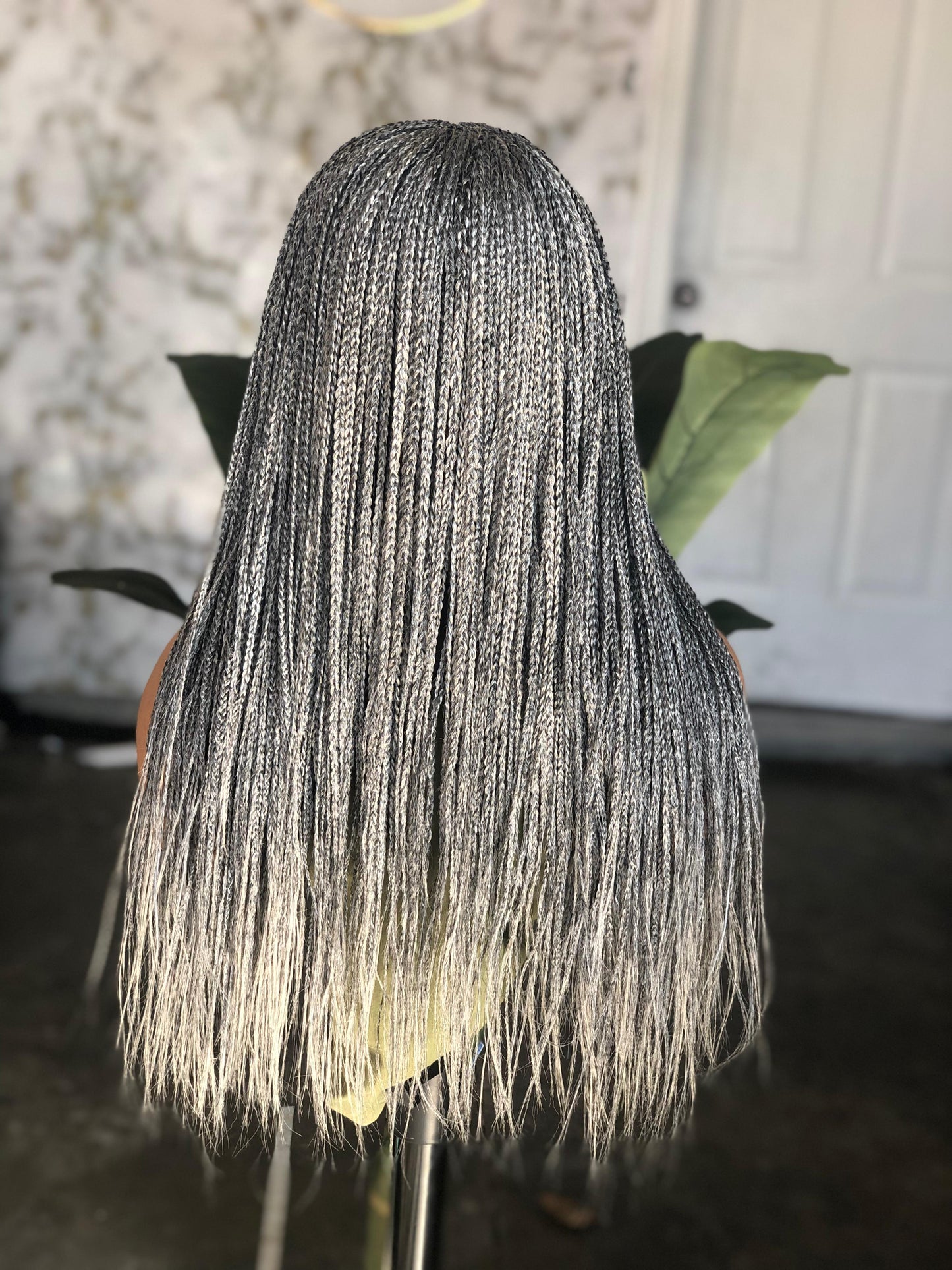 Salt & Pepper Micro Unit | 20-22 Inch Closure Wig | Made to Order