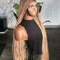 Side Part Closure Bone Straight Wig Made to Order 30inches Color Mix
