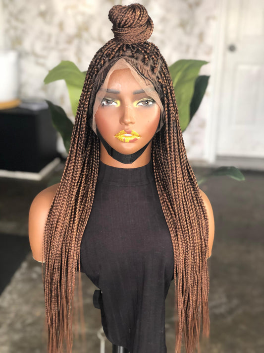 Ready-to-Ship Full Lace: 24-Inch Box Braids | Mixed 33/30 Tones