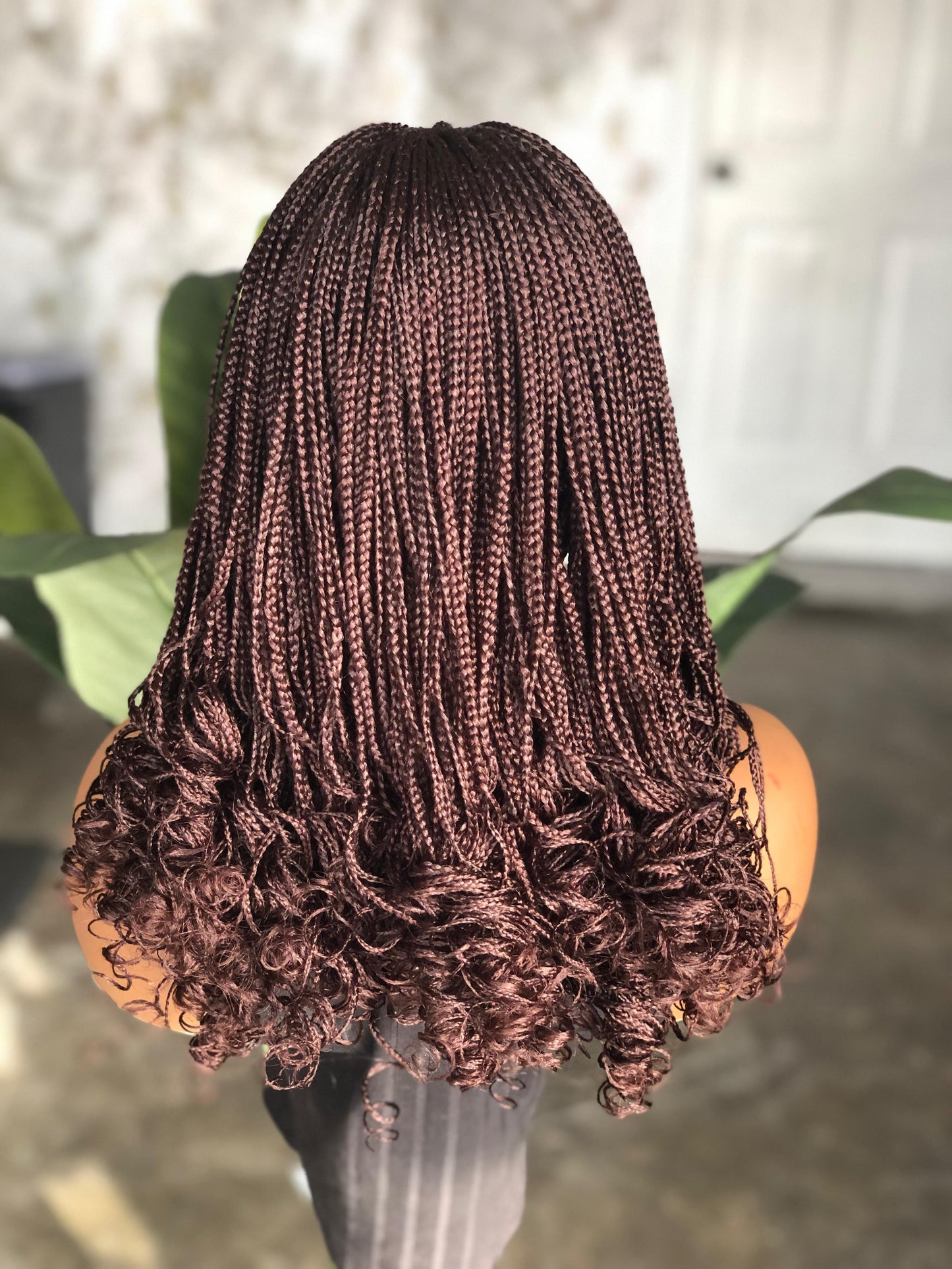 16" Auburn Curl Unit | Deep Auburn Closure Wig | Color 33