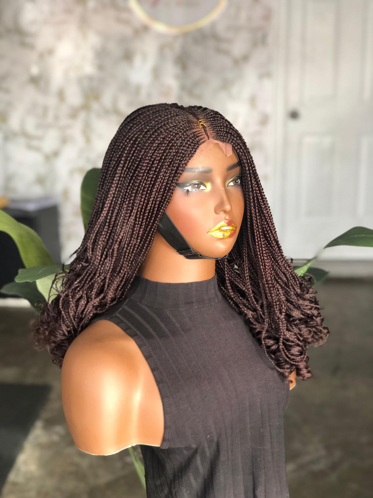 16" Auburn Curl Unit | Deep Auburn Closure Wig | Color 33