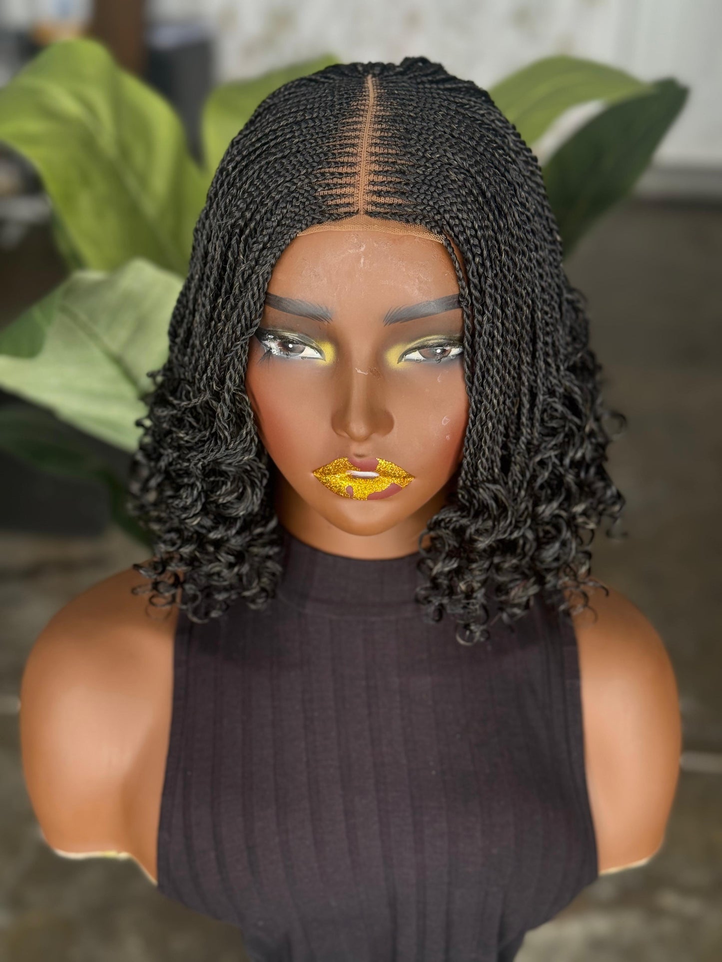 Pre Order: Bianca Shorty | Curly-Tip Twist Closure Wig