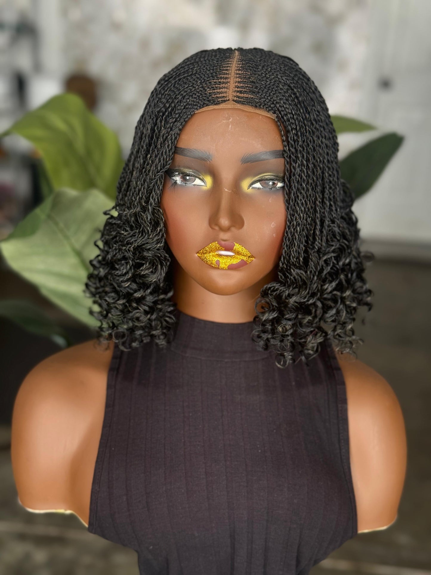 Pre Order: Bianca Shorty | Curly-Tip Twist Closure Wig