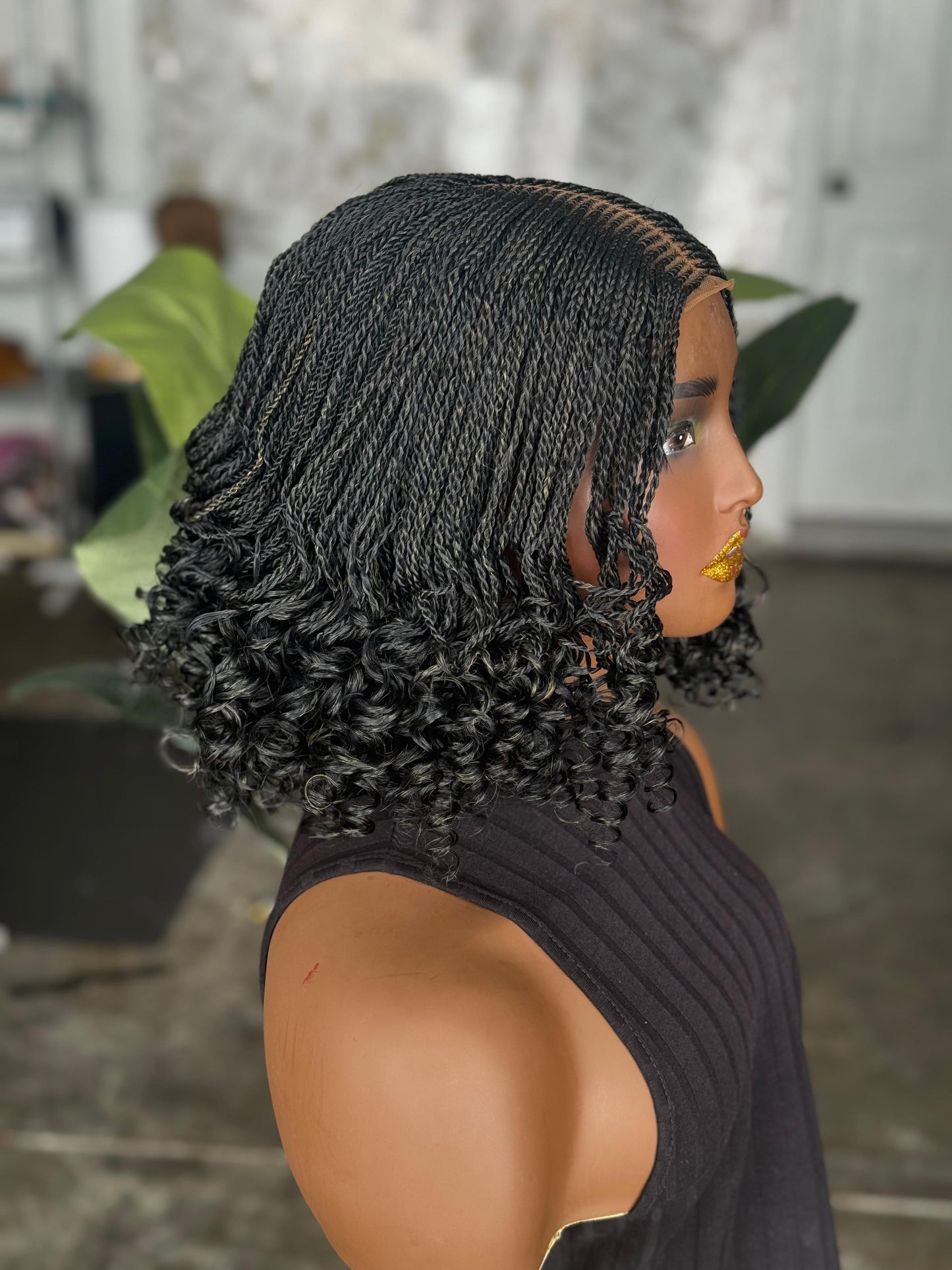 Pre Order: Bianca Shorty | Curly-Tip Twist Closure Wig