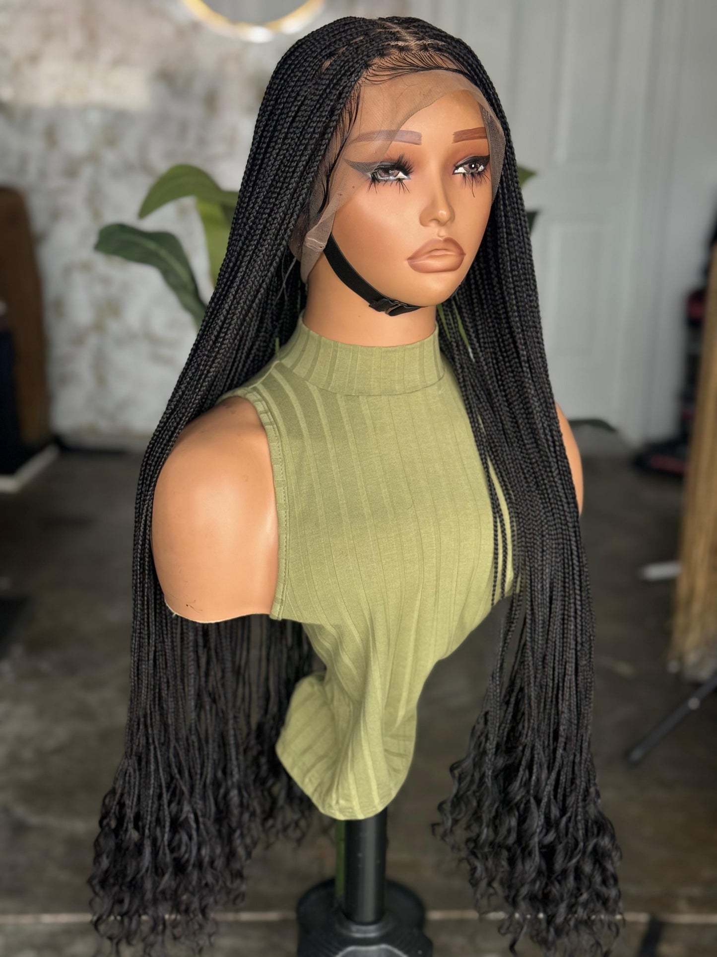 Made to Order Boho Knotless Masterpiece | Full Lace Tiny Braids & Curls