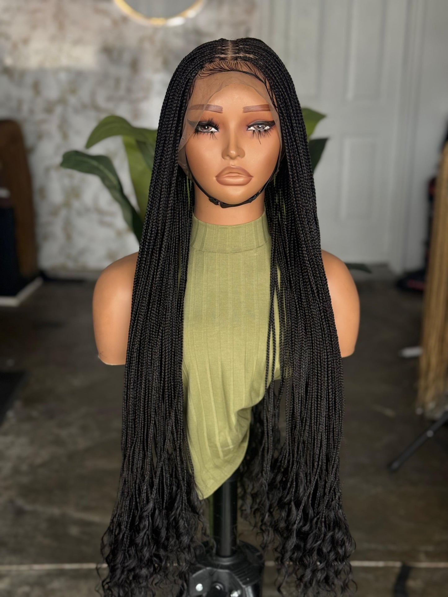 Made to Order Boho Knotless Masterpiece | Full Lace Tiny Braids & Curls