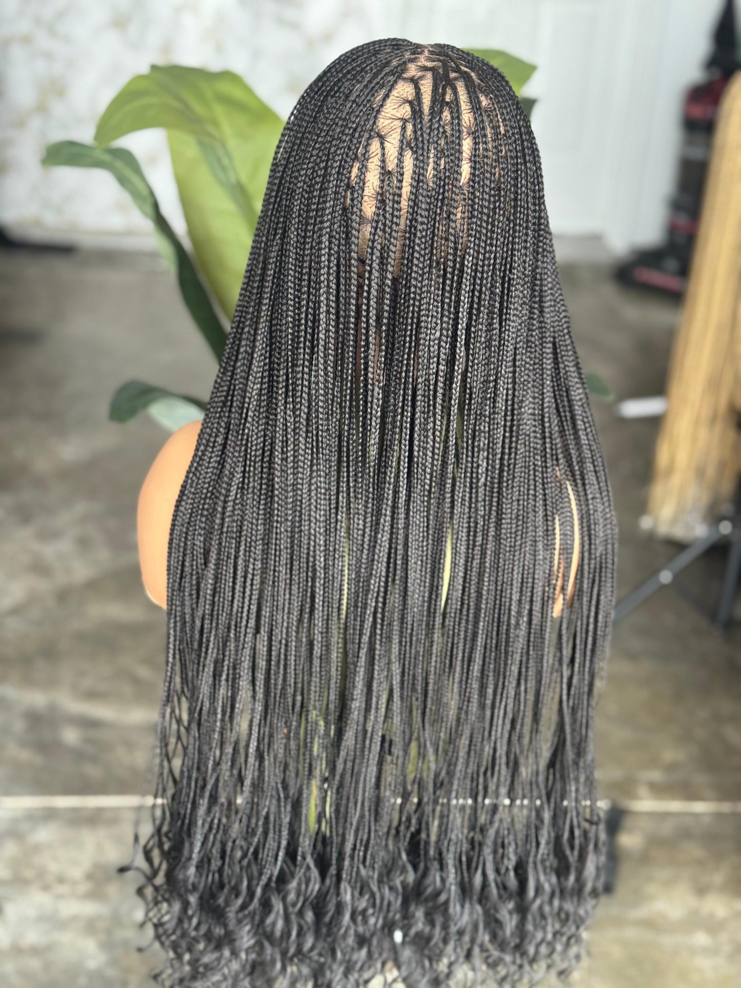 Made to Order Boho Knotless Masterpiece | Full Lace Tiny Braids & Curls