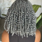 10" Salt & Pepper Cornrow Unit | Glueless Lace Closure preorder