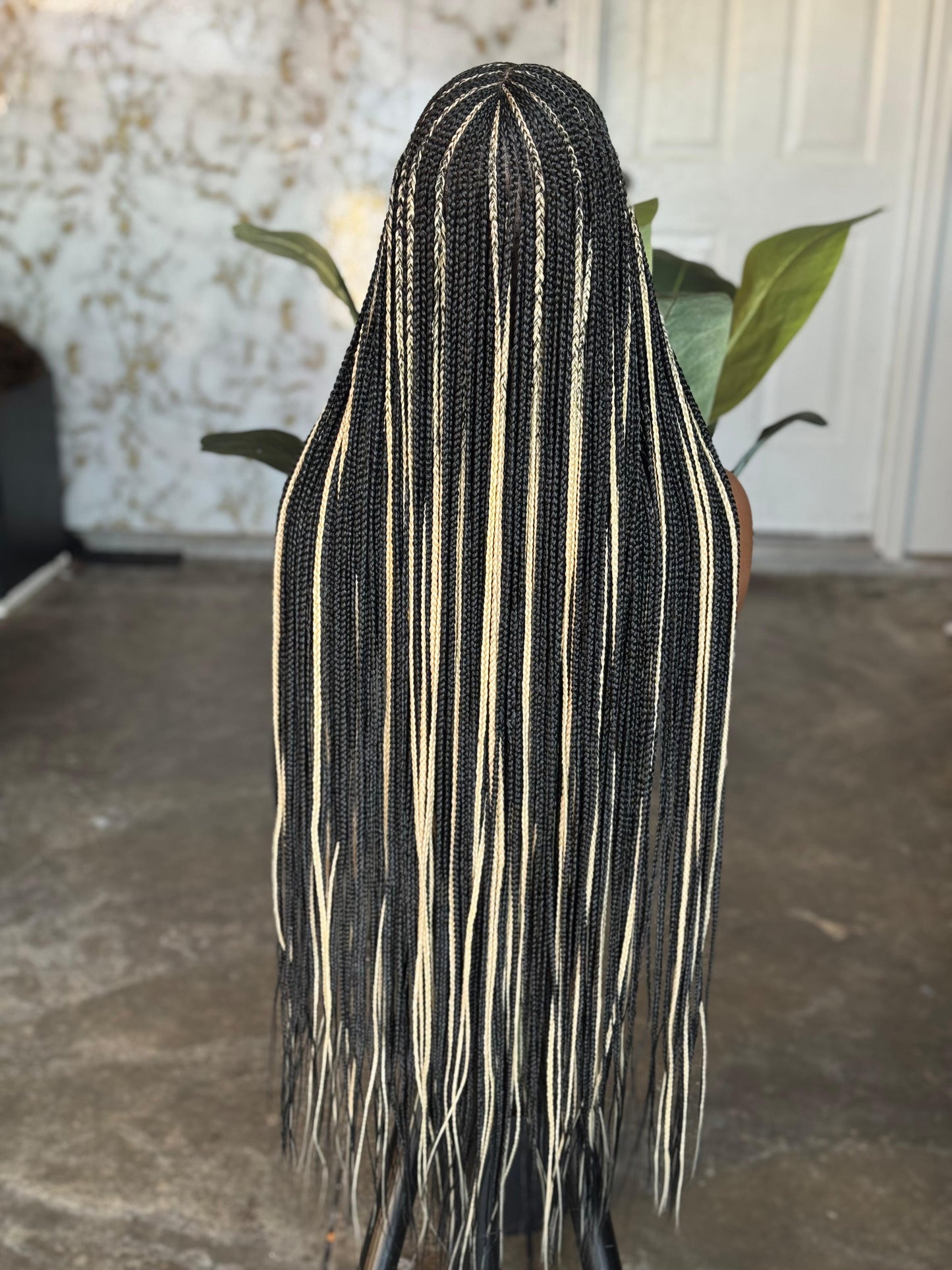 Bianca Full Lace Unit | Black & Blonde Highlights Made to Order