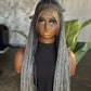 Ultra-Fine Micro-Braids in Salt & Pepper 20-22" Full Lace Micro-Braid Wig made to order