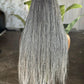 Ultra-Fine Micro-Braids in Salt & Pepper 20-22" Full Lace Micro-Braid Wig made to order