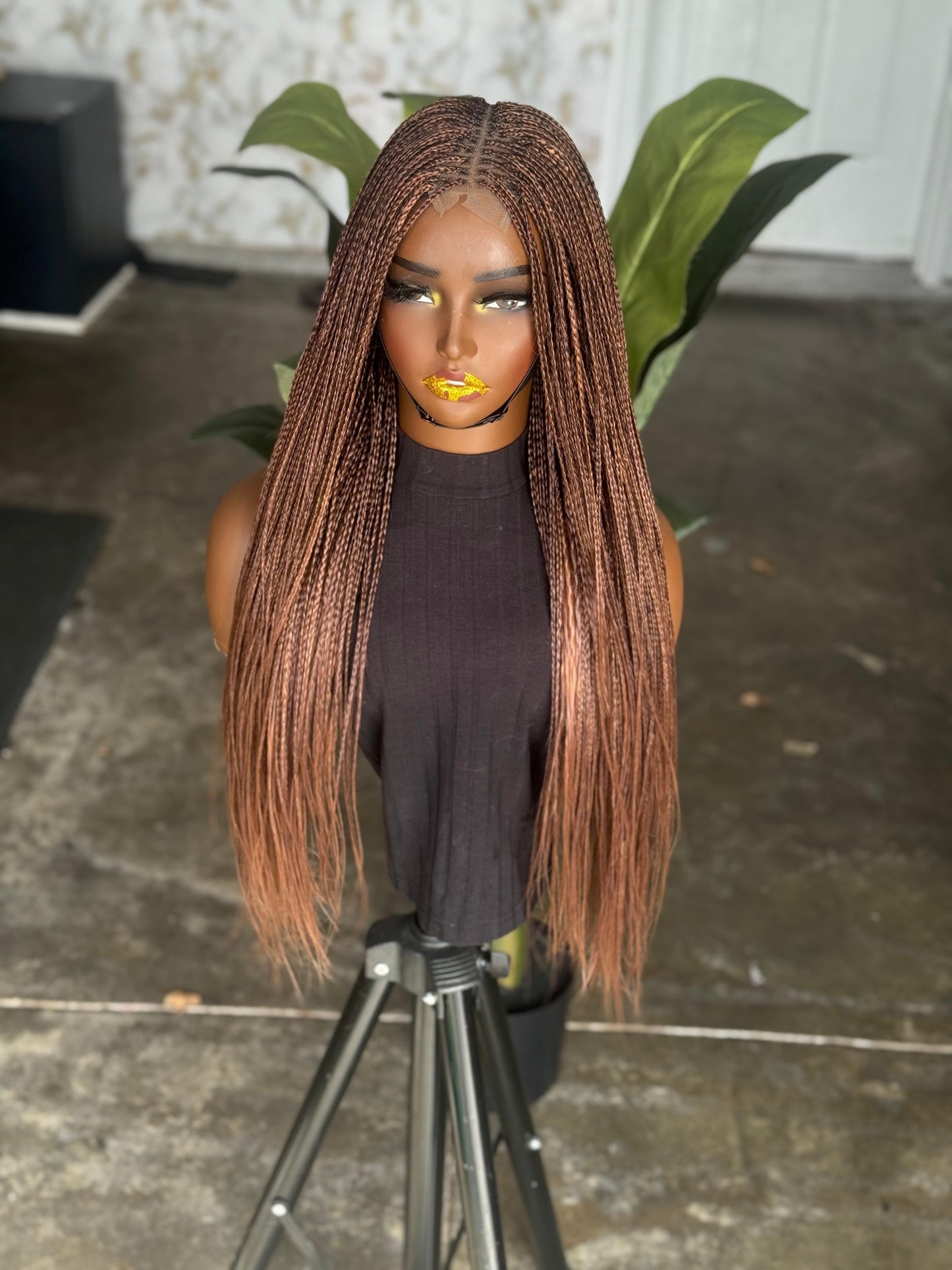 Pre Order 24" Bone Straight Closure Wig | Color 30/33 Mix