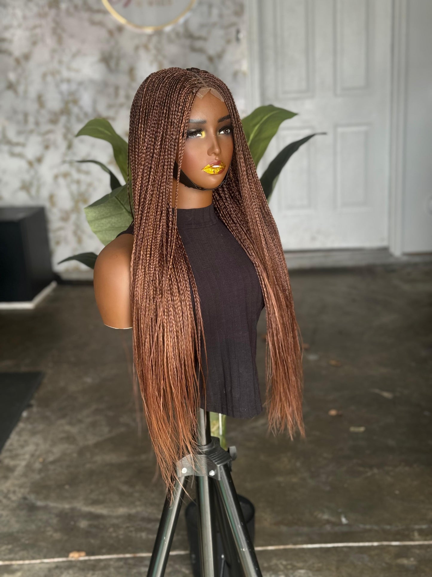 Pre Order 24" Bone Straight Closure Wig | Color 30/33 Mix