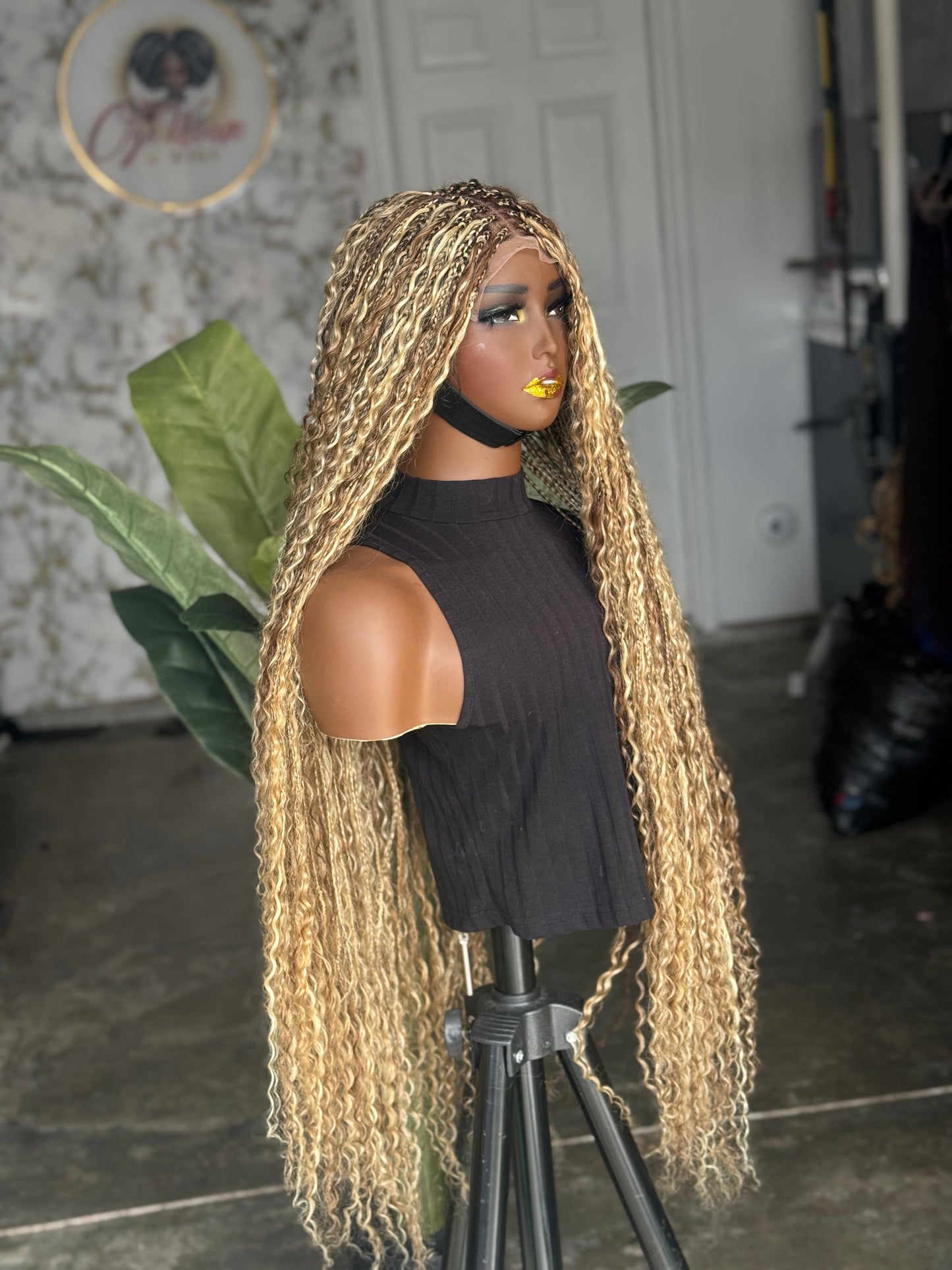Ready to Ship: Boho Human Hair Lace Unit | HD Closure Braided Wig
