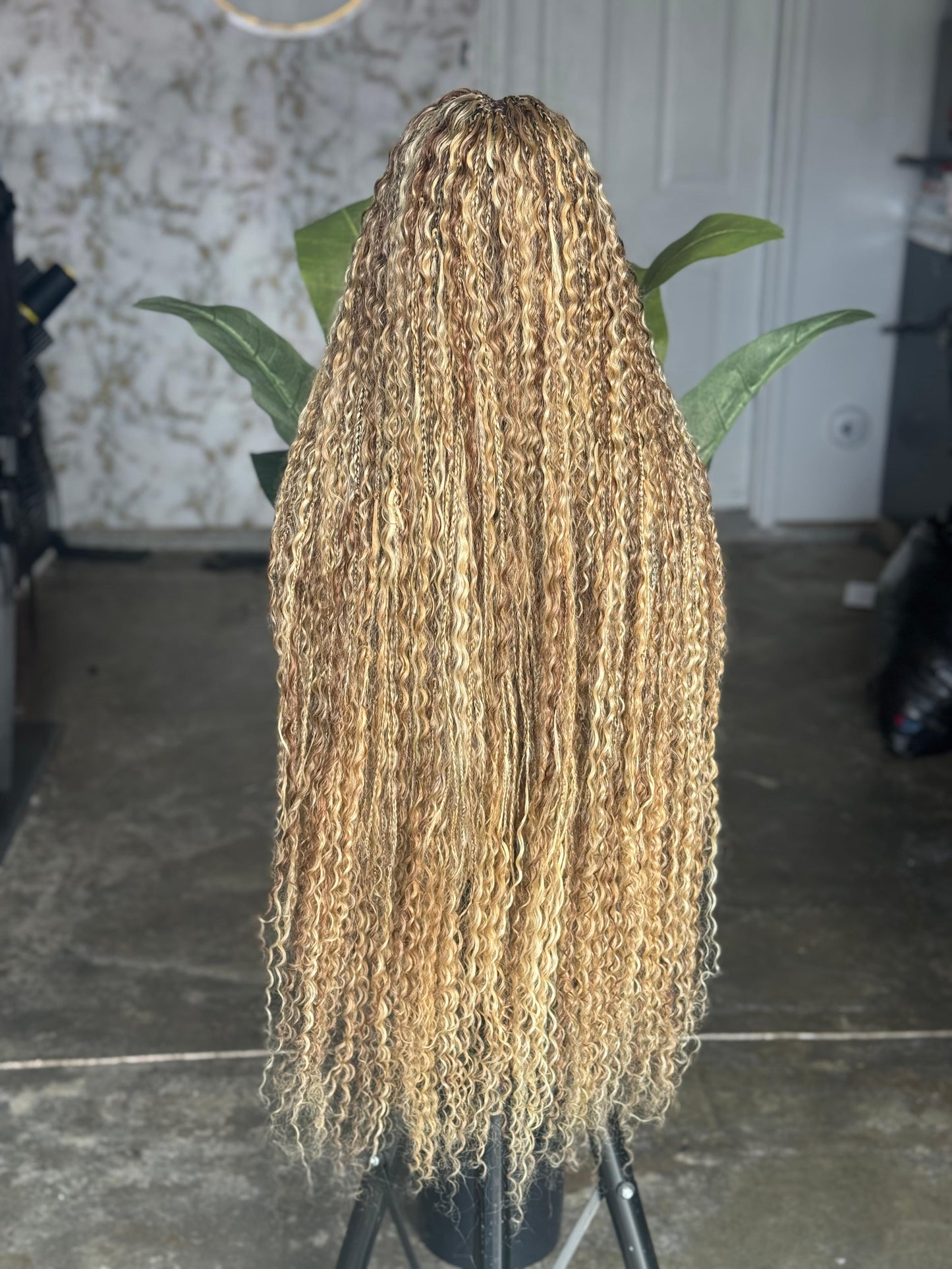 Ready to Ship: Boho Human Hair Lace Unit | HD Closure Braided Wig