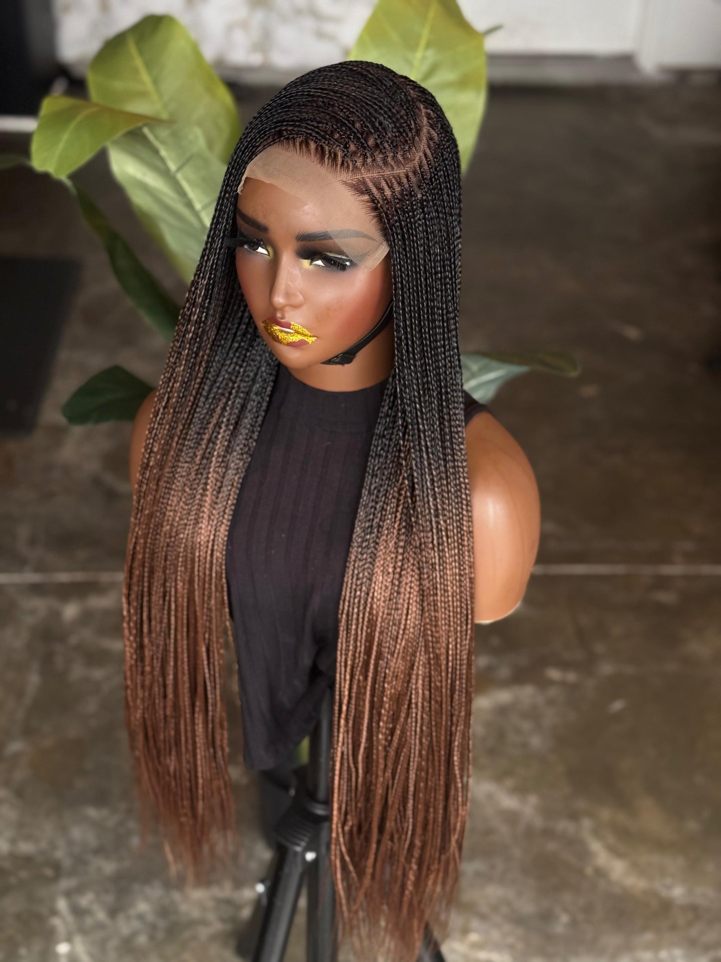 Made to Order: 30 Inches C-cut Nine Straight Deep Part Wig