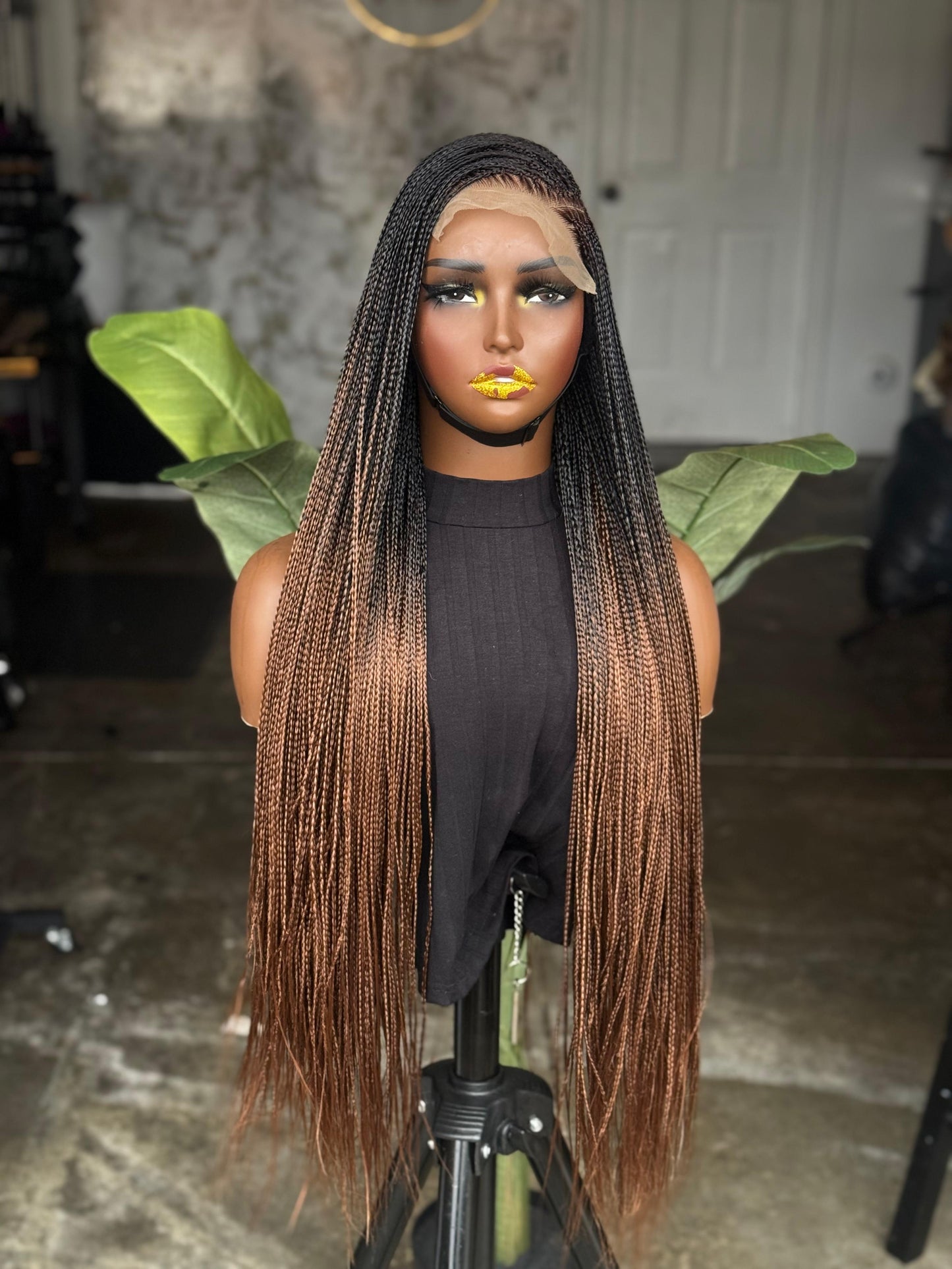 Made to Order: 30 Inches C-cut Nine Straight Deep Part Wig