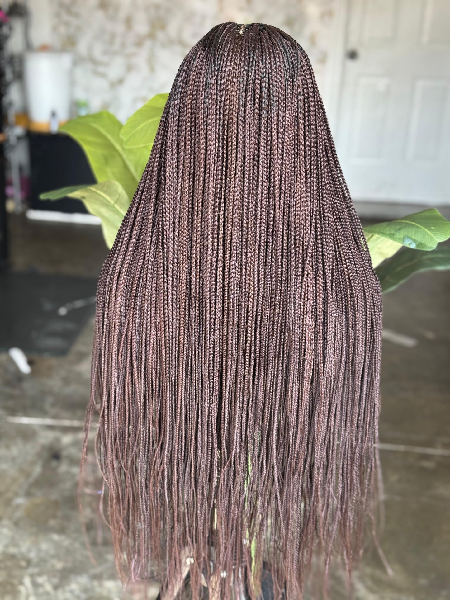 26 Inches Glueless Closure Knotless Braids Color 33 Ready To Ship