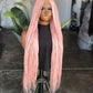 Full Lace Color Pink Knotless Braids 30 Inches Ready To Ship