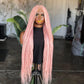 Full Lace Color Pink Knotless Braids 30 Inches Ready To Ship