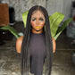 Full Lace Large Braids Braided Wig Made To Order Color 1b 28/30 Inches