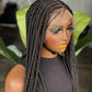 Full Lace Large Braids Braided Wig Made To Order Color 1b 28/30 Inches